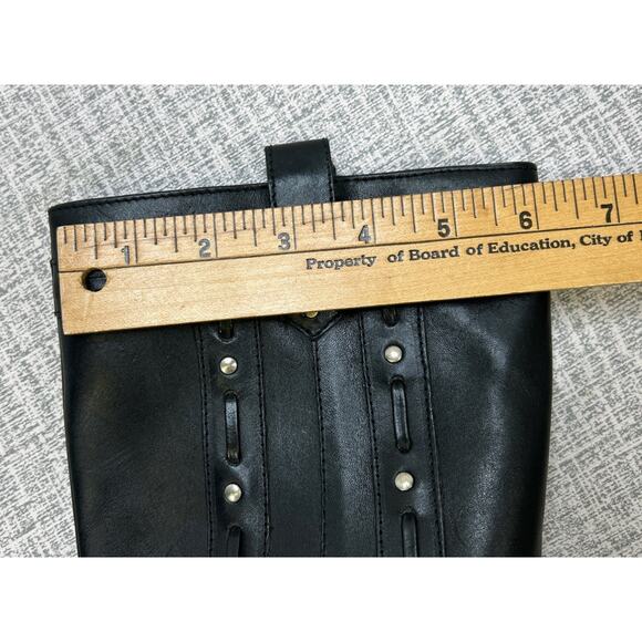 Dingo Women’s Black Dress Western Boots 9M Mid Calf Studded Harness Cowgirl - Picture 10 of 12